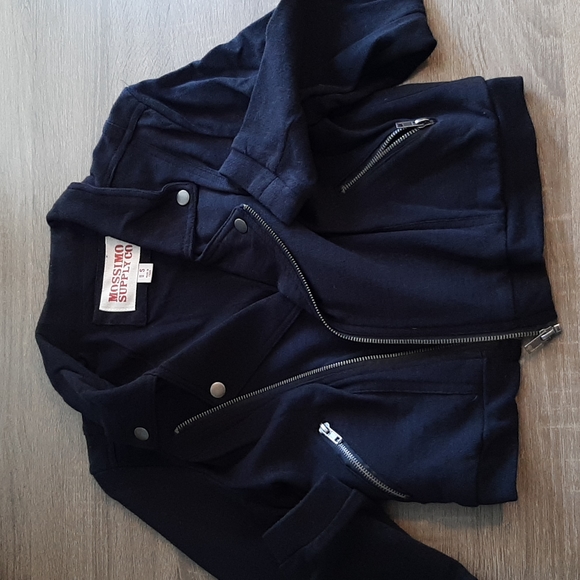 Mossimo Supply Co. Tops - Cropped Moto Sweatshirt